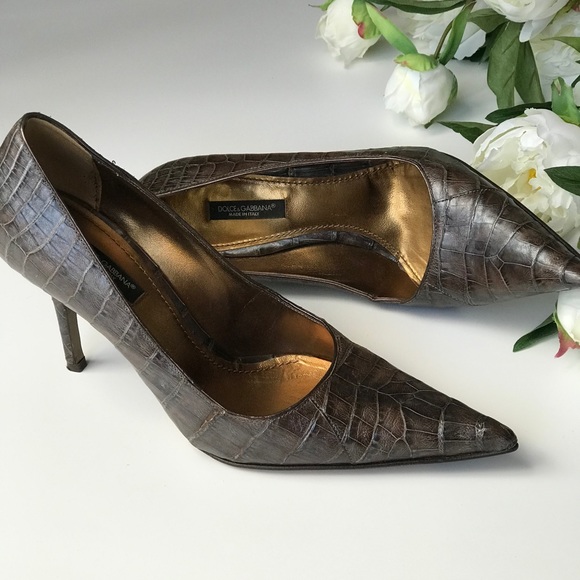 Dolce & Gabbana Crocodile Leather High Heel - Picture 3 of 9